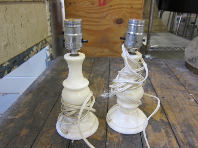 Pair of Marble Lamps