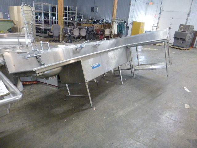 lot 23 image: NSF 3 Compartment Sink and Sprayer