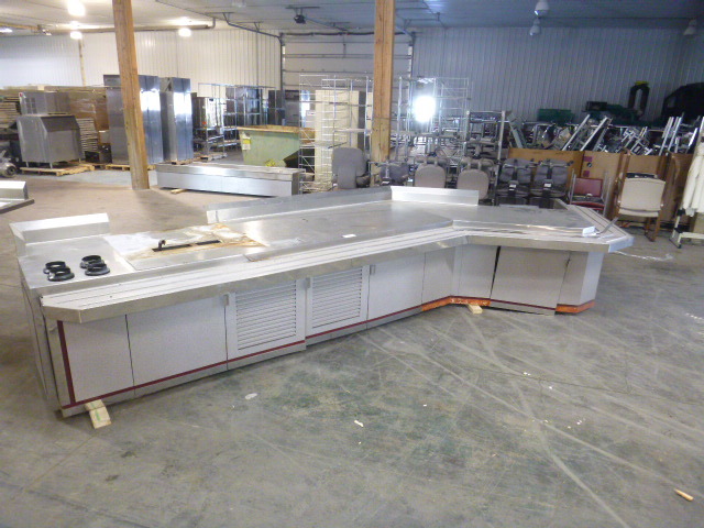lot 31 image: Buffet Line with Plate Rail and Cash Area