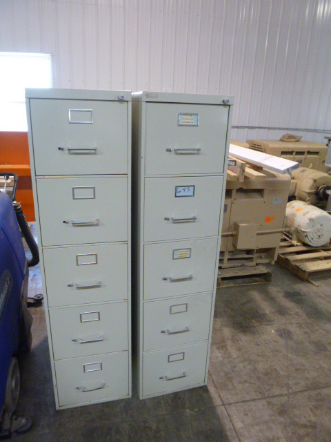 lot 140 image: 2 Five Drawer Filing Cabinets
