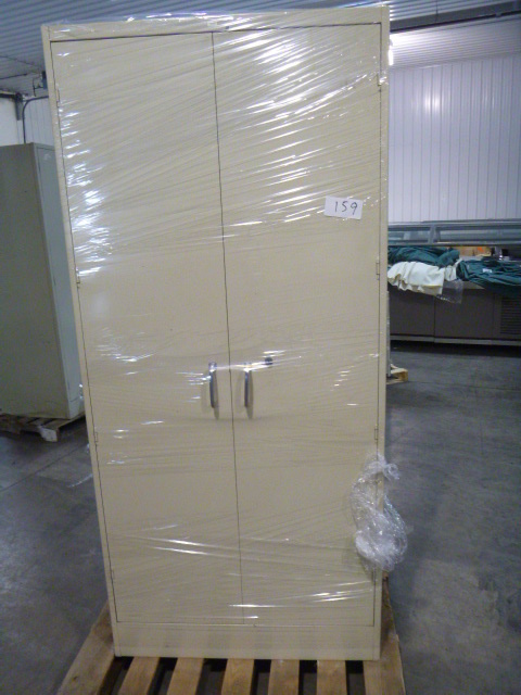 lot 159 image: 5 Drawer File Cabinet and Metal Storage Cabinet