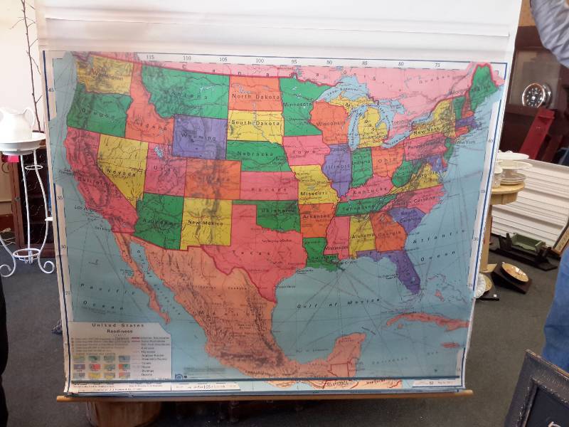 lot 19 image: AJ Nystrom Readiness World Map.  63 in w x 72 in h
