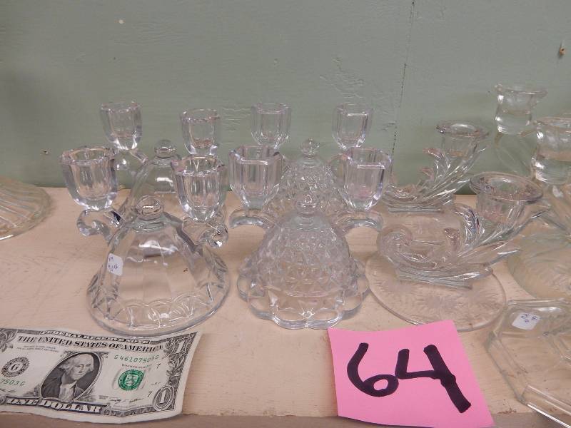 lot 64 image: Misc. Candle Sticks as pictured.. Most are pairs
