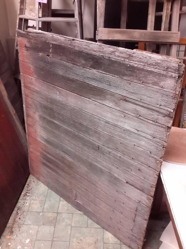 lot 165 image: Barn Door Wood as shown. Approx 48 in x 48 in