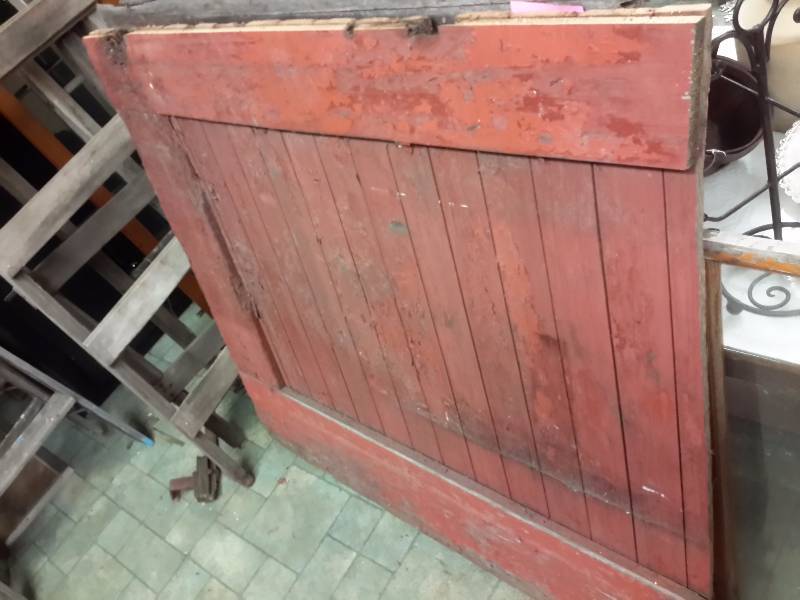lot 166 image: Barn Door Wood as shown. Approx 48 in x 48 in