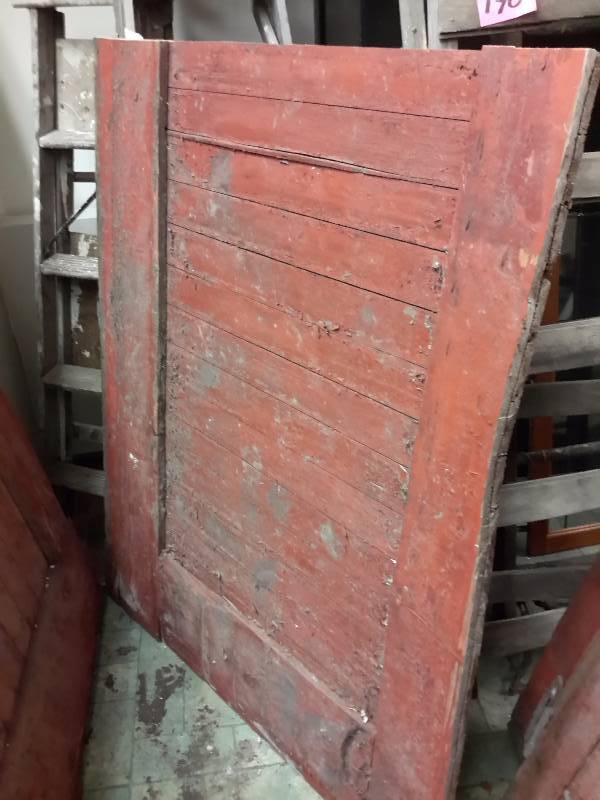 lot 168 image: Barn Door Wood as shown. Approx 48 in x 48 in