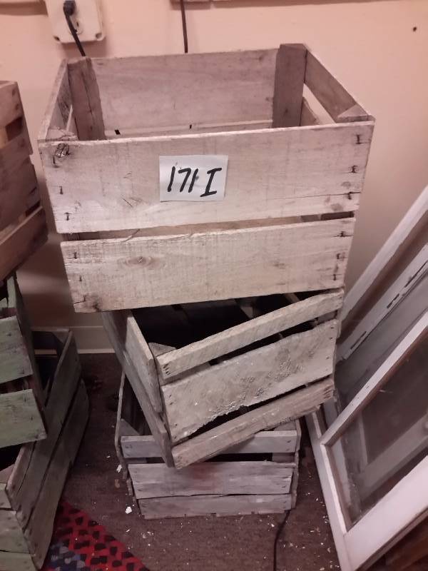 lot 171I image: 3 Old Wood Crates