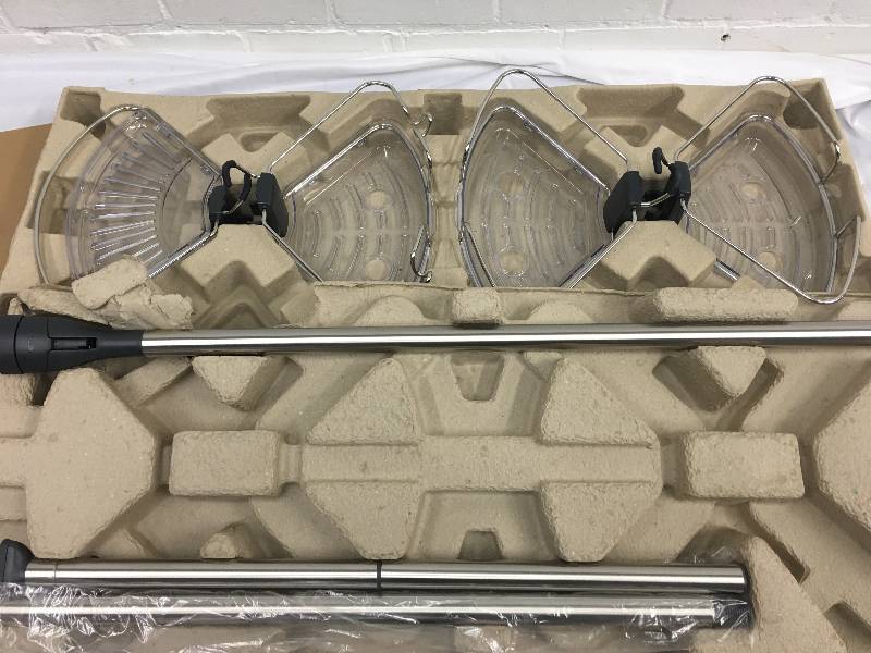 lot 20 image: OXO Good Grips Lift and Lock Pole Caddy Retail $120