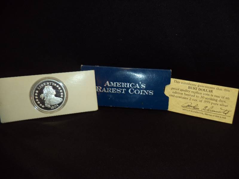 Bust Dollar Replica, 2 oz of .999 Pure Silver