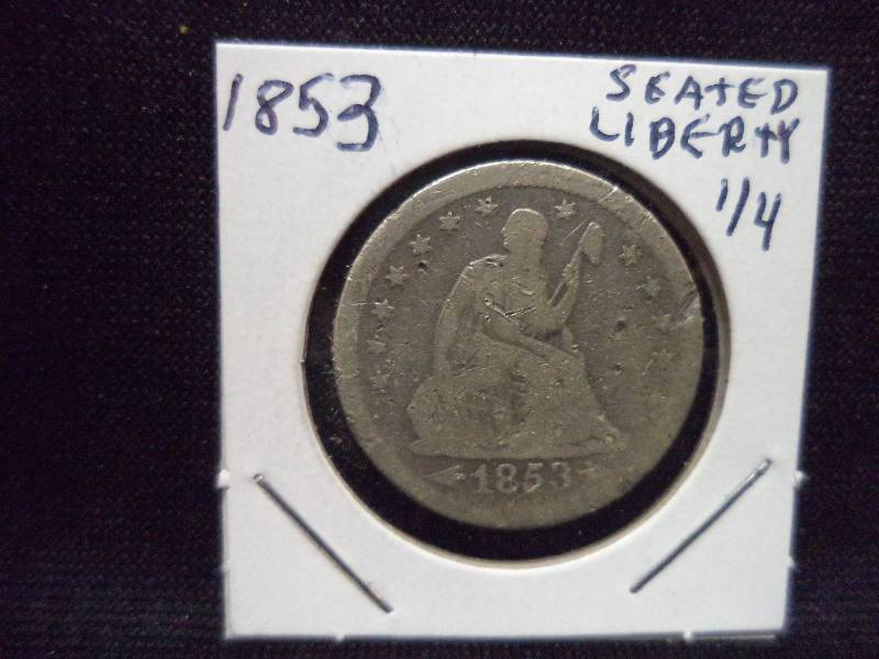 1853 Seated Liberty Quarter