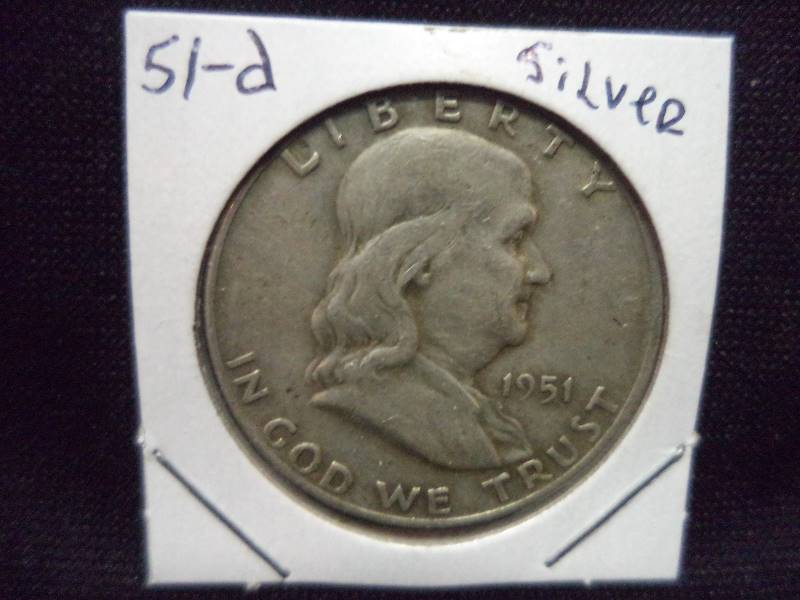 1951D Silver Half Dollar