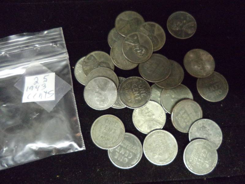 Lot of 25 1943 Pennies
