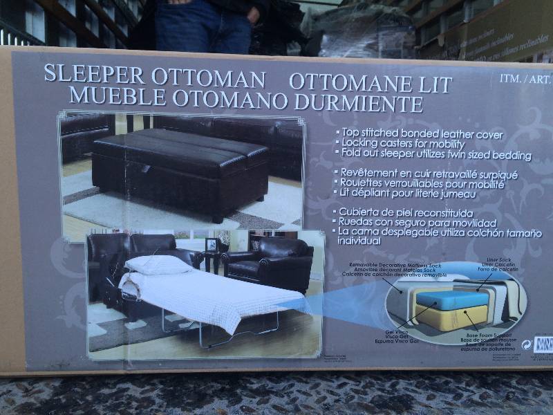 lot 4 image: Synergy Sleeper Ottoman New