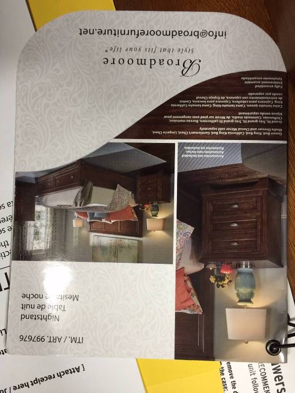 lot 8 image: Costco-universal-furniture-broadmoore-nightstand Like New few small scratches