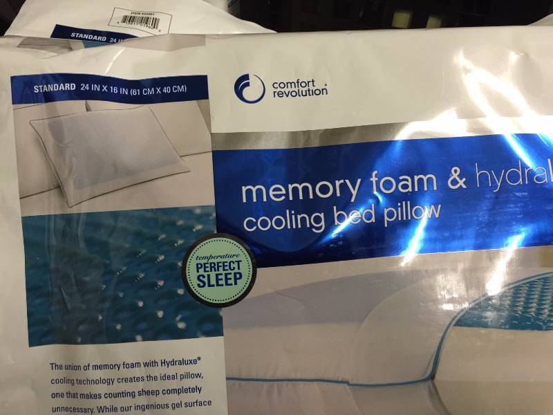 lot 13 image: Comfort Revolution Hydraluxe Gel Memory Foam Bed Pillow New Open Pkg