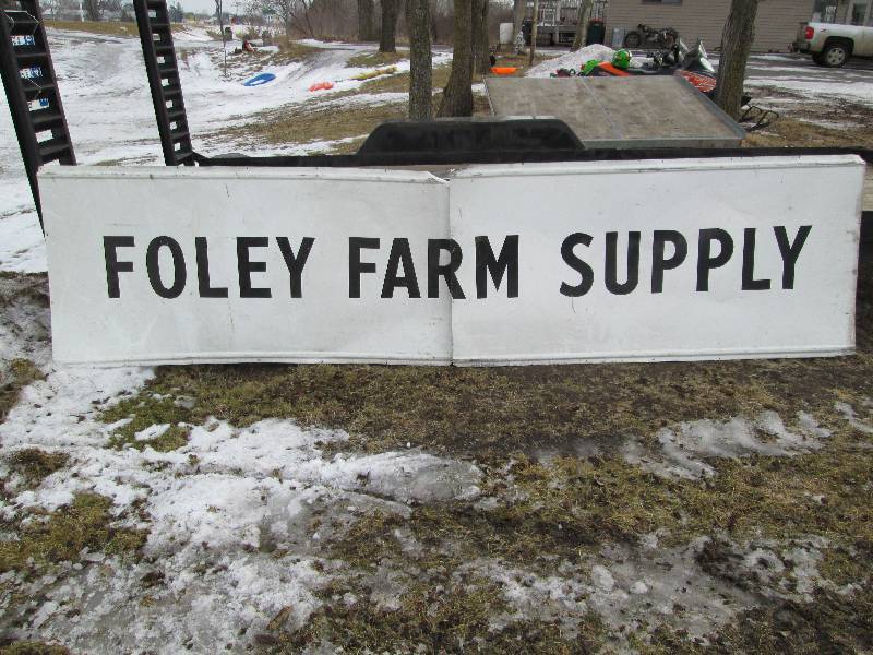 lot 46 image: Large Foley Farm Supply Sign
