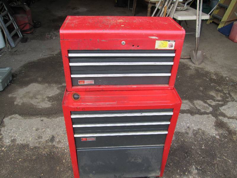 lot 56 image: Sears Craftsman Tool Box & Cabinet