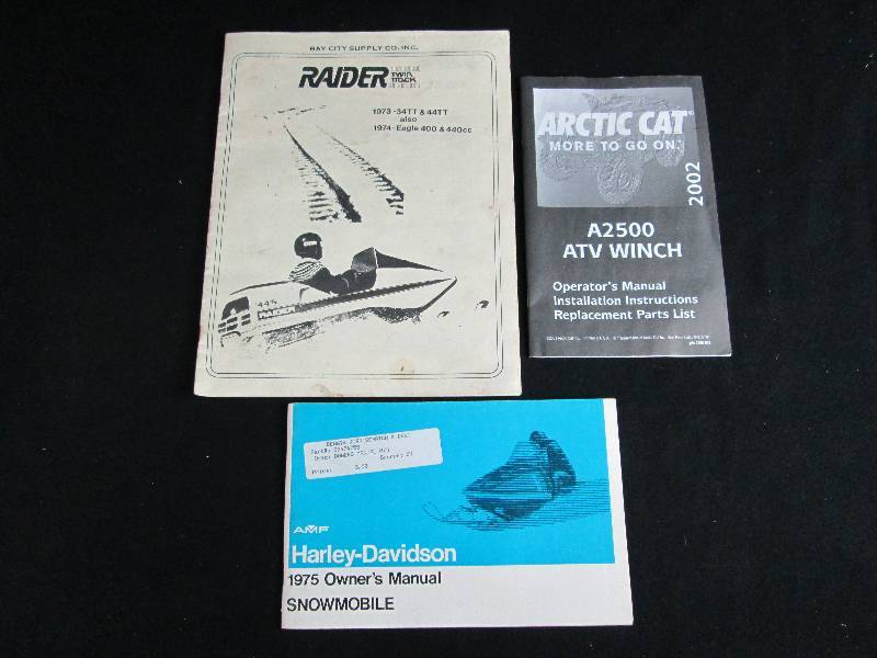 lot 223 image: Vintage Snowmobile Manuals