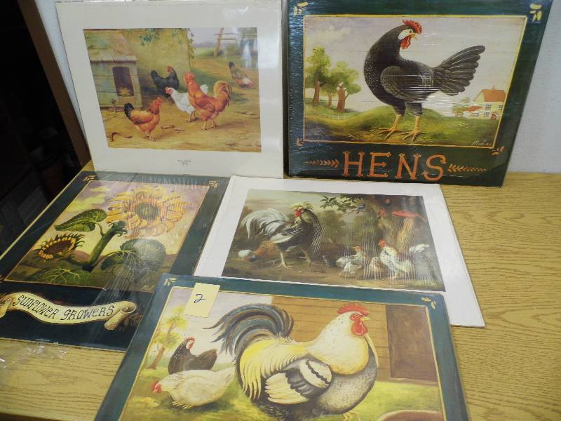 5 Prints - Chickens & Farm