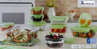 lot 3 image: Snapware glasslock food storage New
