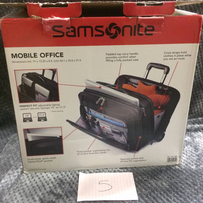 lot 5 image: Samsonite Business One Mobile Office in the color Black.