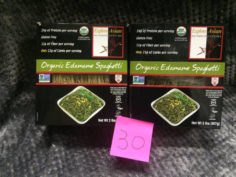 lot 30 image: Organic Edamame Spaghetti - 2 Boxes (2 LBs each)