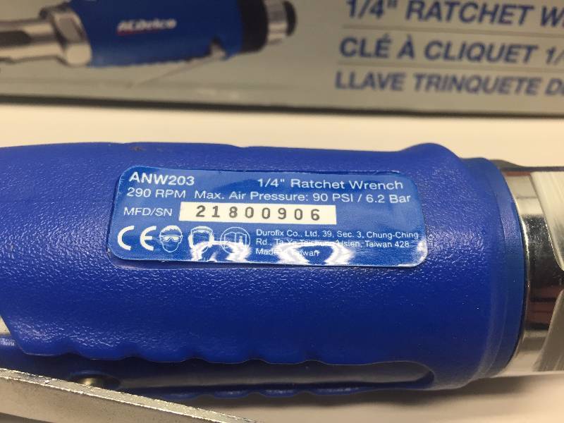 lot 12 image: AC DELCO 14 AIR RATCHET WRENCH