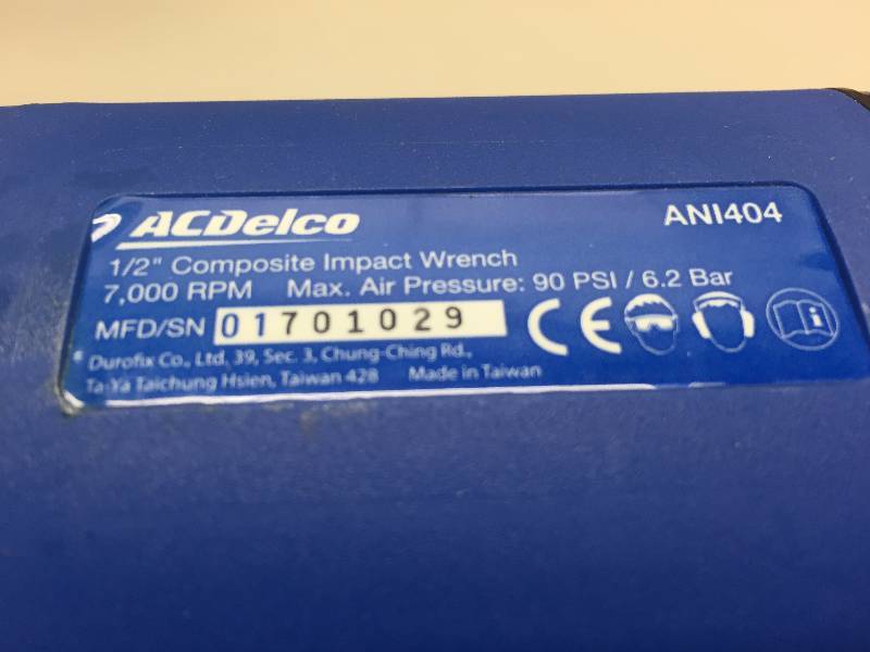 lot 14 image: AC DELCO 12 COMPOSITE IMPACT WRENCH