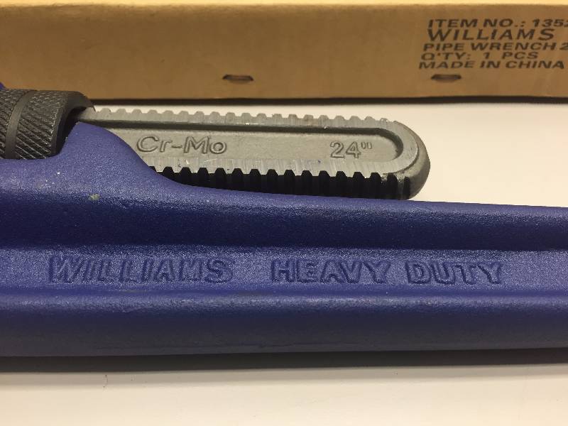 lot 27 image: WILLIAMS 24 PIPE WRENCH