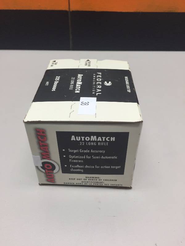 lot 38 image: FEDERAL AMMUNITION .22 LR SHELLS 325 ROUNDS