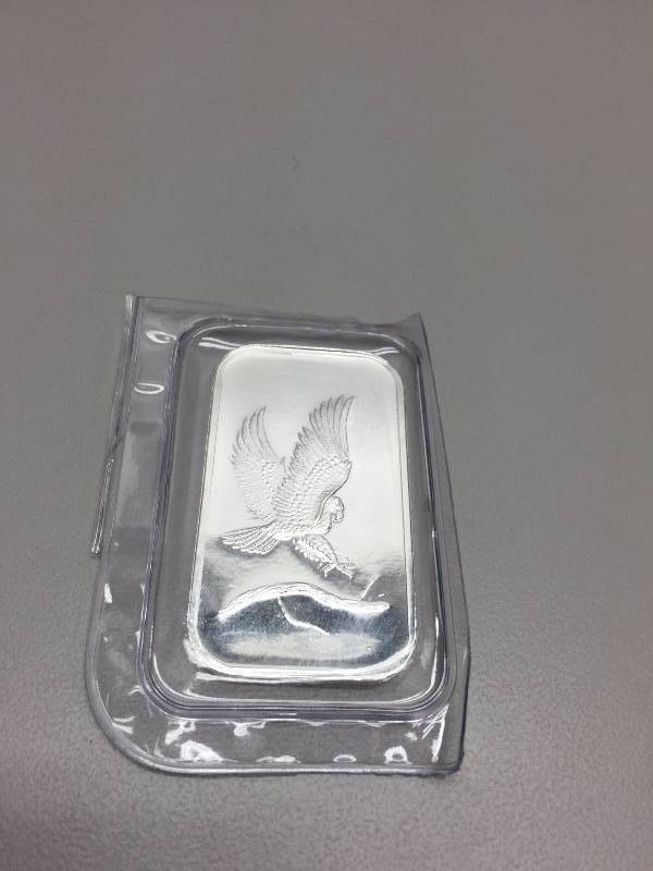 lot 85 image: 1 TROY OZ .999 FINE SILVER PROSPECTOR BAR SEALED
