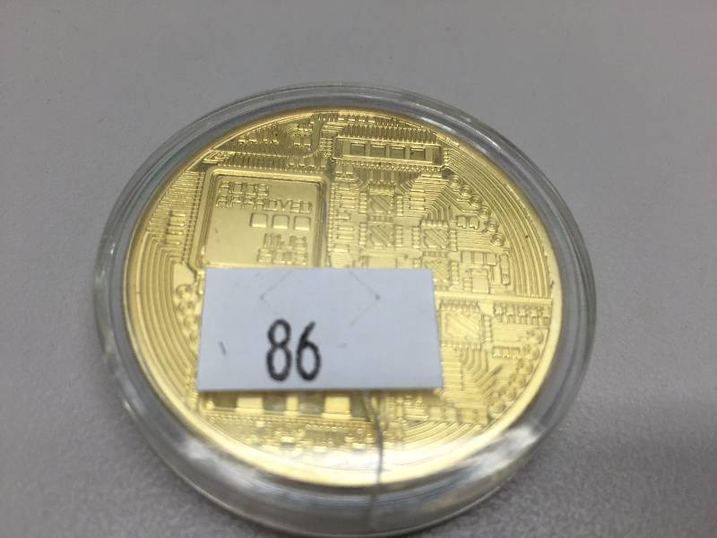 lot 86 image: 2013 1 TROY OZ FINE COPPER BITCOIN BULLION