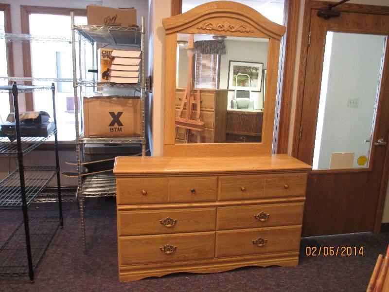 Long Dresser With Mirror Has Wear....