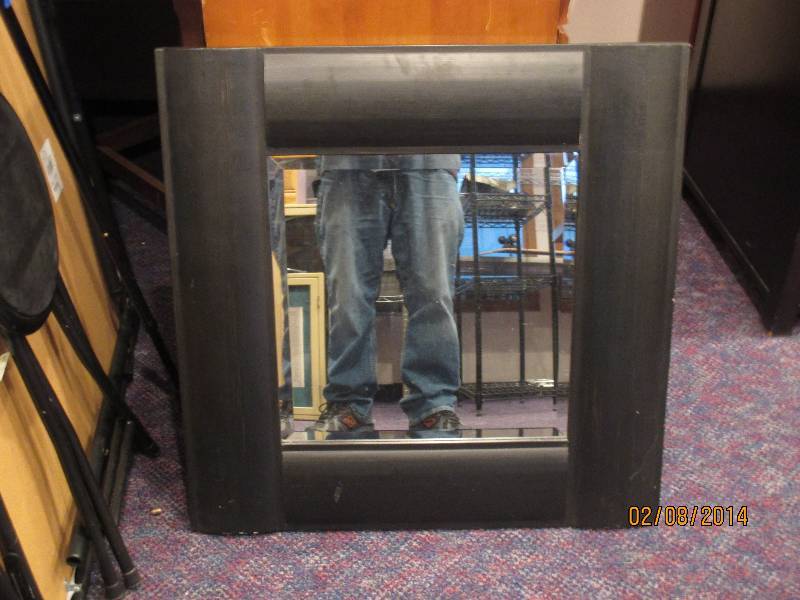 Black Wood Frame Wall Mirror.&nbsp...