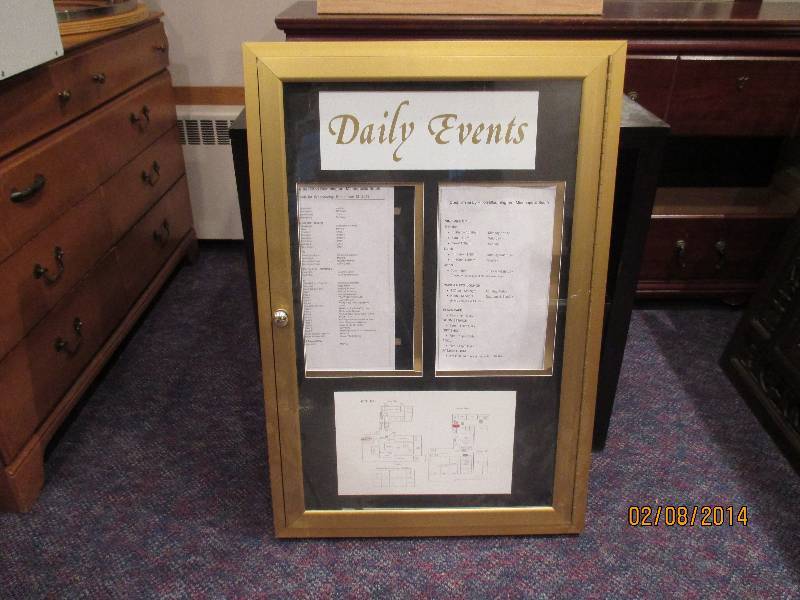 Building Lobby Sign Board. Some Wear....