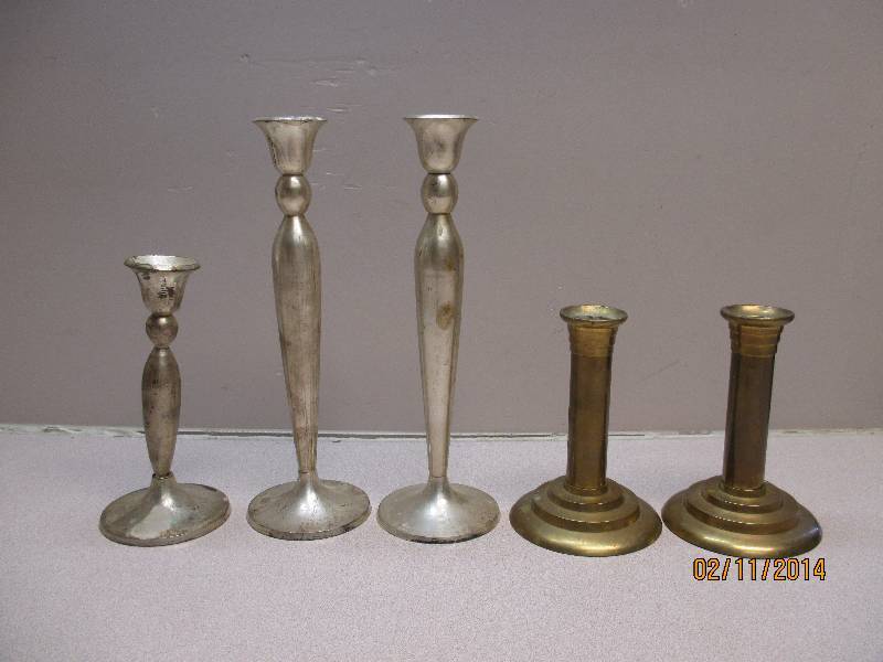 Lot Of Metal Candle Sticks.&nbsp...