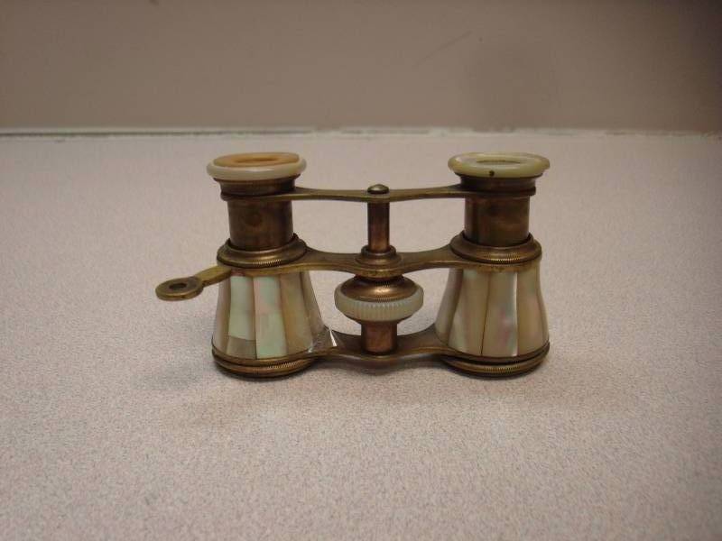 Pair Of Brass And Mother Of Pearl Opera Glass...
