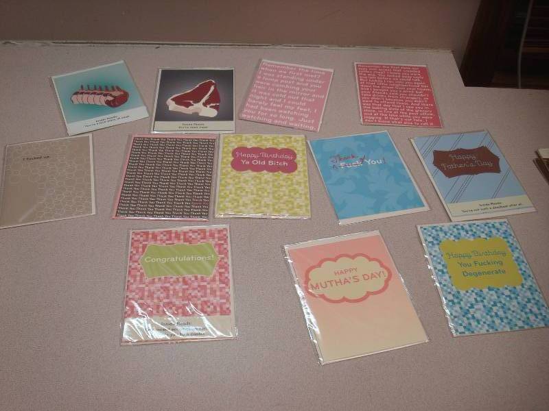 Lot Of SarcasticDirty Greeting Cards....
