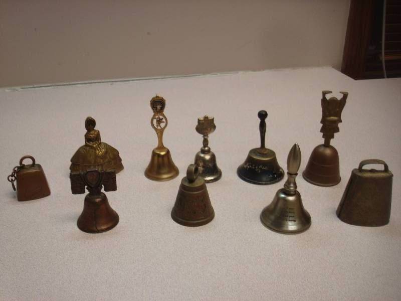 Lot Of Various Metal Bells, Cow, Sheep, And O...
