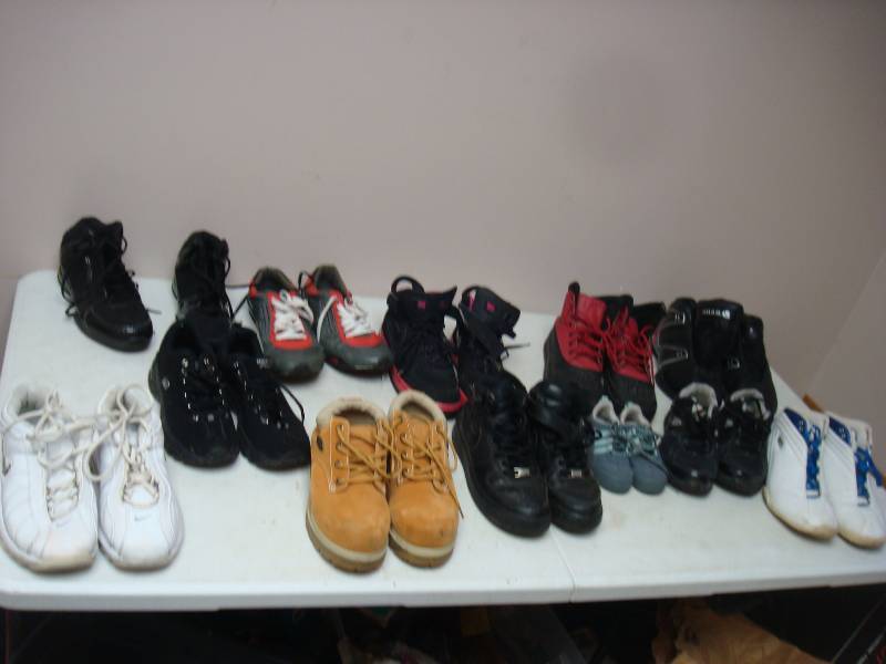 Basket Filled With Shoes, Tennis, Different S...