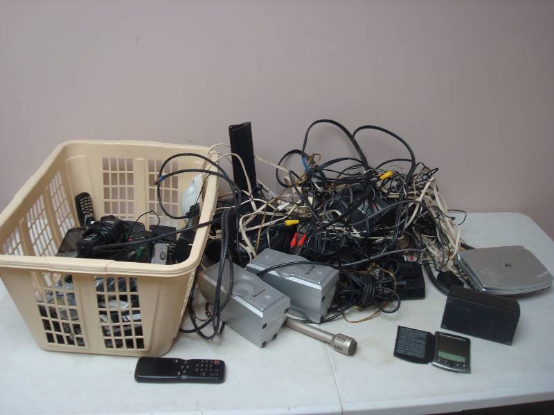Basket With Wires, Cell Phones, Untested...