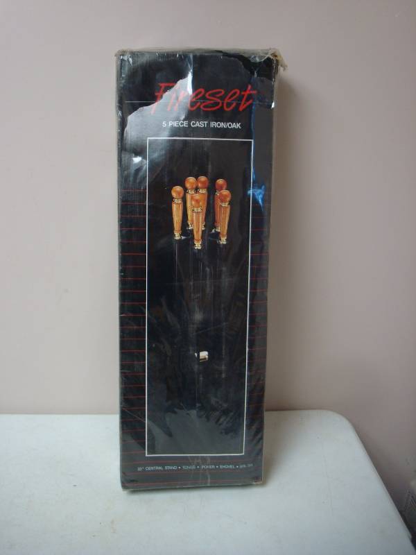 Fire Place Fire Set, Unused, Wear To Box...