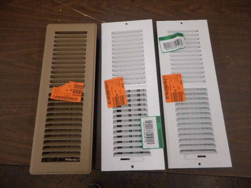 LOT OF THREE HEAT REGISTERS