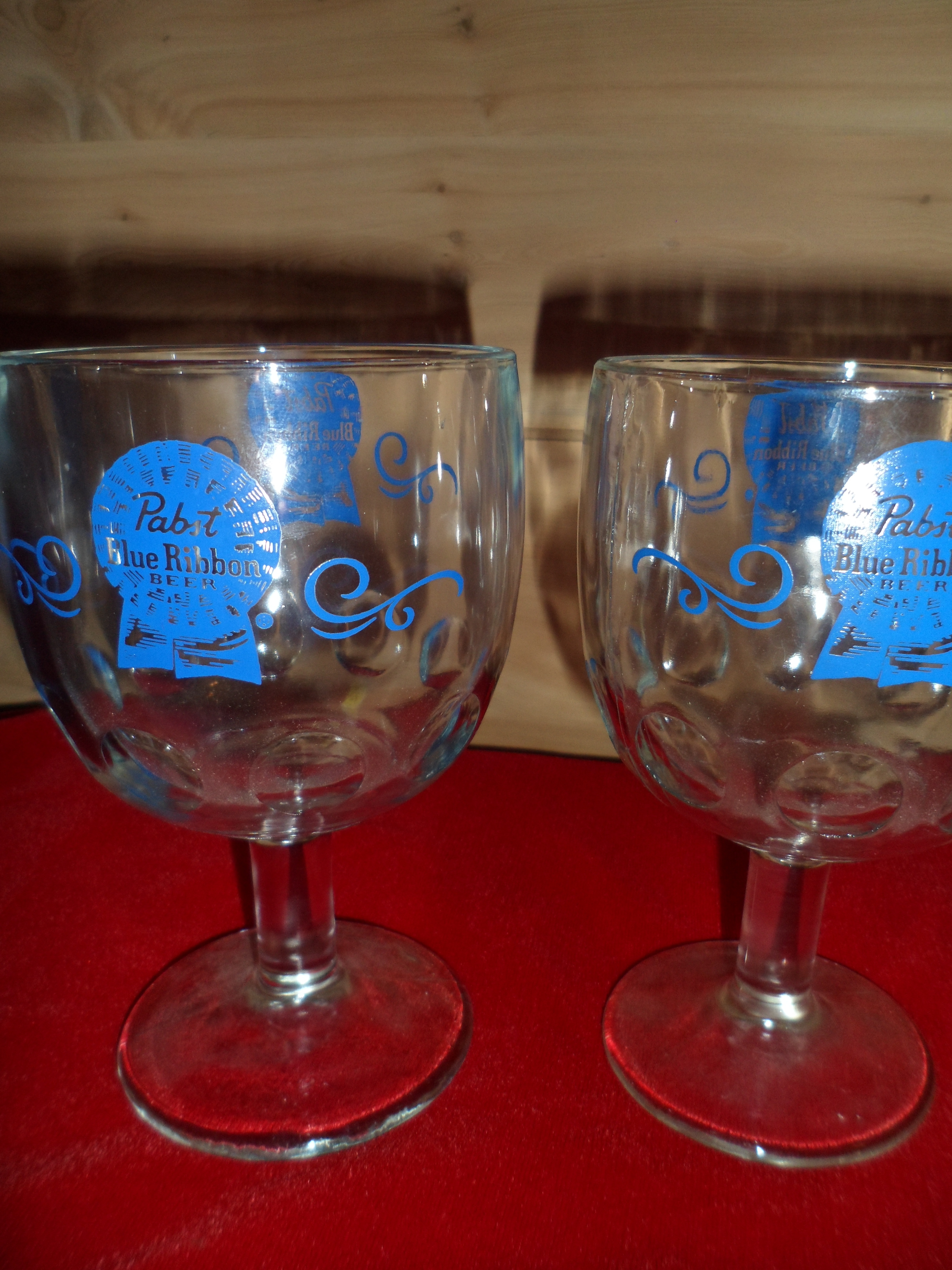 4 Thumbprint Glass Beer Mugs...