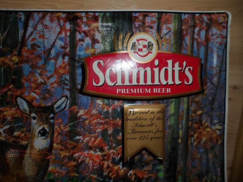 Schmidts Tin Beer Sign