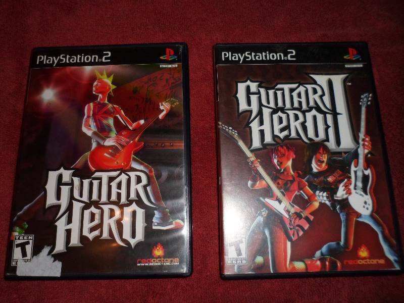 Guitar Hero 1 & 2 wGuitar Controller for PS2...