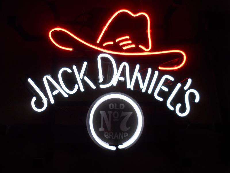 Jack Daniels Neon Sign w Cowboy Hat...