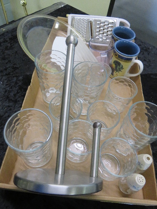 Large Lot of Glasses & Kitchen Items