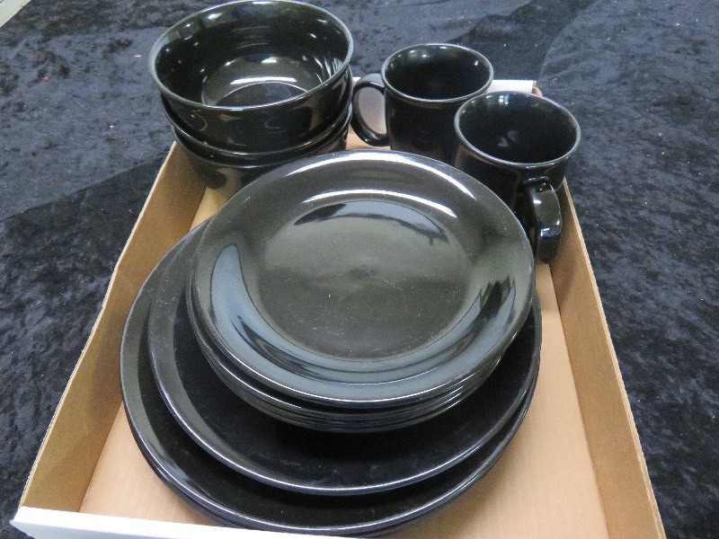 Lot of Black Dishware