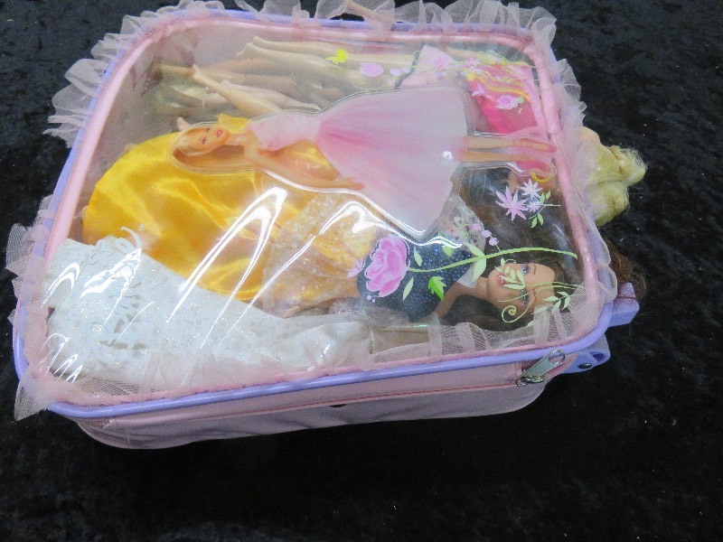 Barbie Rolling Luggage Full of Barbies